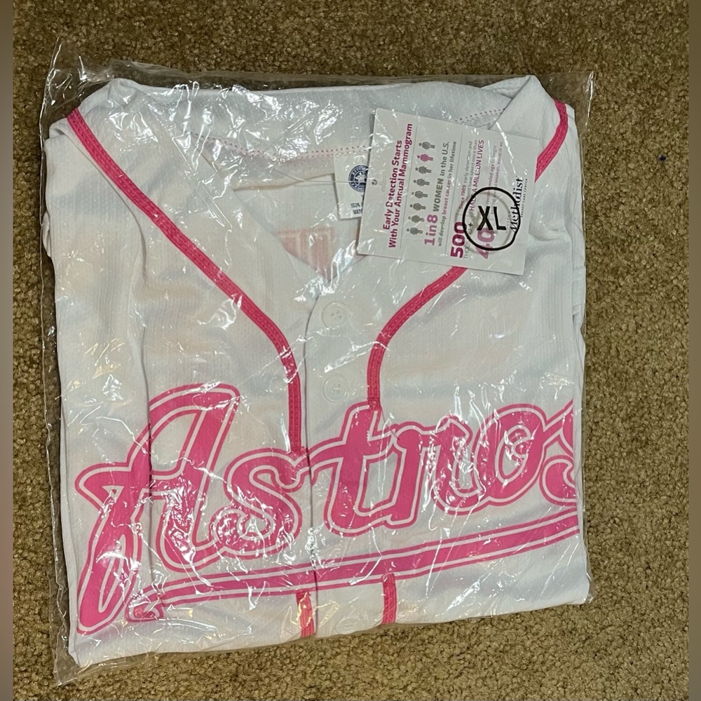 Astros Altuve White and Pink Jersey